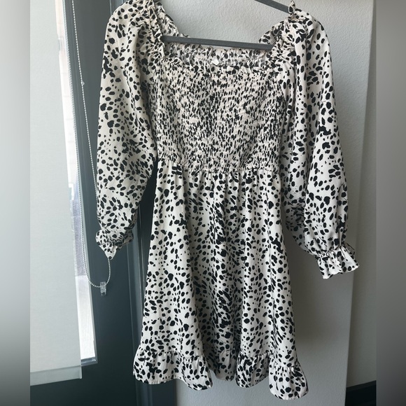 Black and Tan Animal Print Dress - Picture 2 of 3